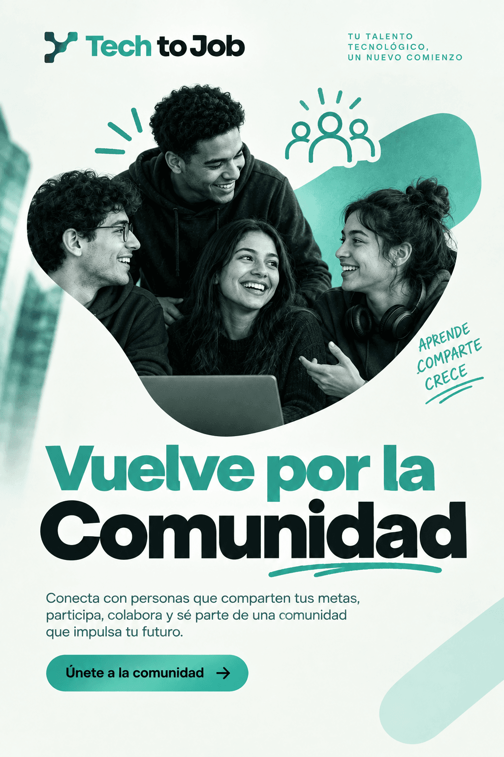 Personas compartiendo y dando feedback en comunidad