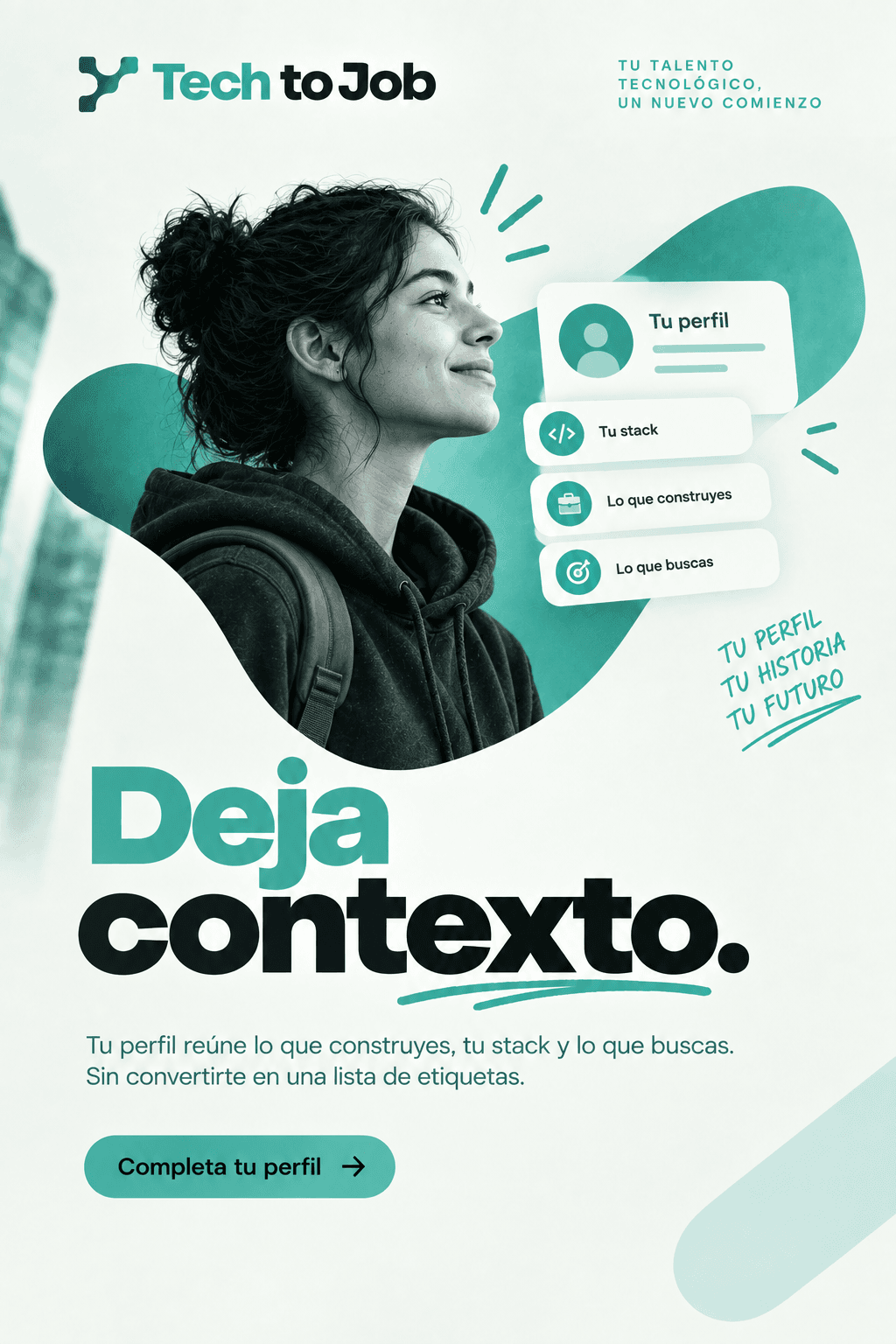 Perfil profesional con proyectos y tecnologías